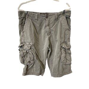 Y2K Blac X Premium Cargo Short Size 34 Mid Rise Pockets Cotton Outdoor Utility
